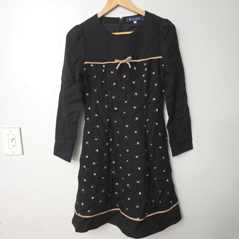 M's Gracy Wool Dress Size 38 Japan M Usa Valentines Day Hearts Feminine Designer